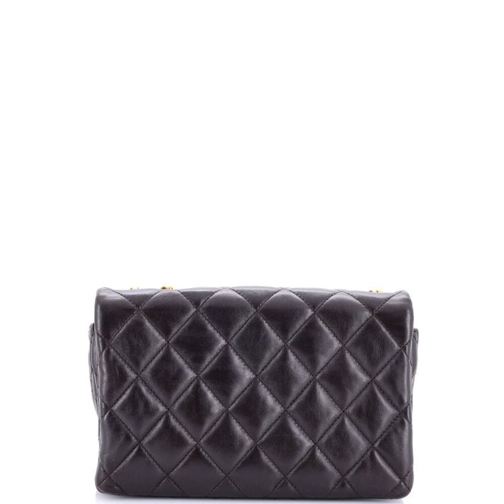 Chanel All Slide Long Flap Bag Quilted Lambskin Small Brown - Picture 3 of 7